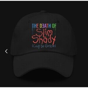 Official EMINEM The Death Of Slim Shady Dad Hat Black NWT